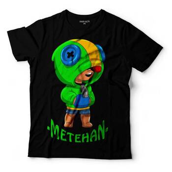 BRAWL BRAWLSTARS STARS LEON KİŞİYE ADINIZA İSİM ÖZEL ÇOCUK TİŞÖRT - 1