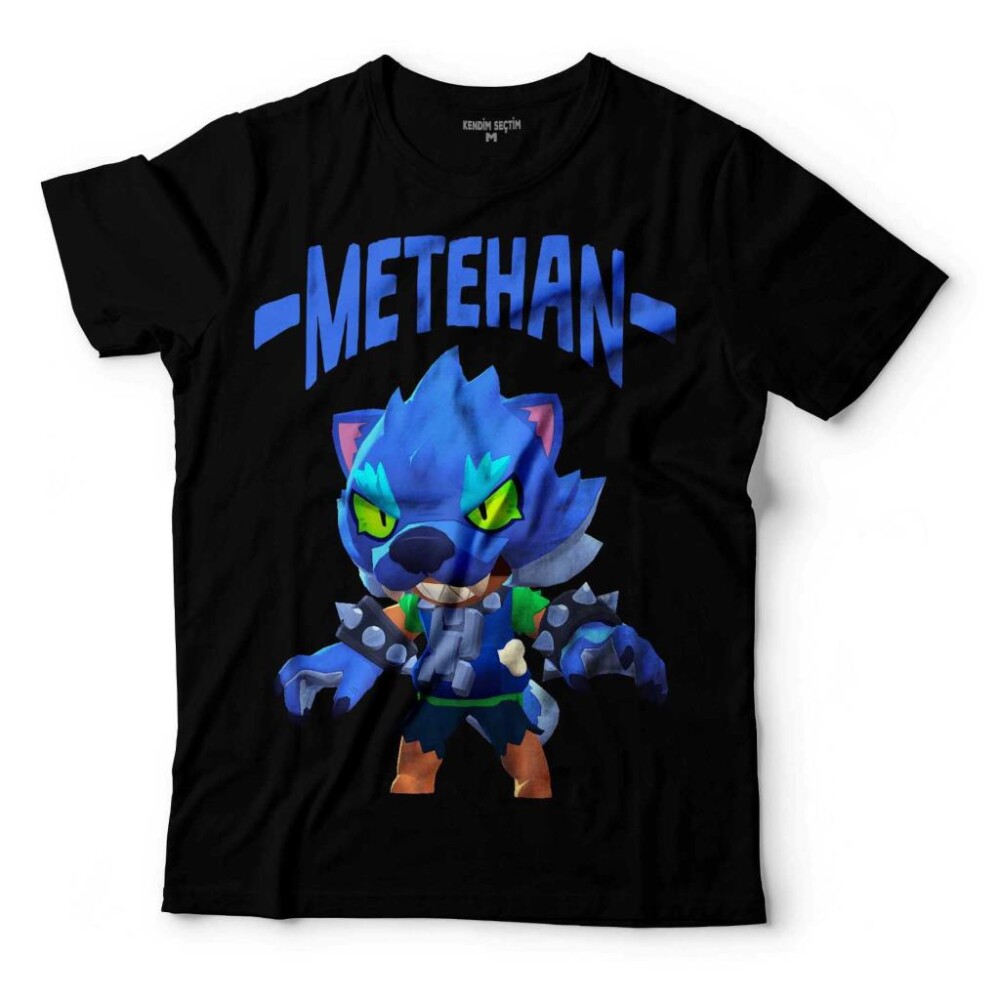 BRAWL STARS WEREWOLF WERE WOLF LEON KİŞİYE İSME ÖZEL ÇOCUK TİŞÖRT - 1