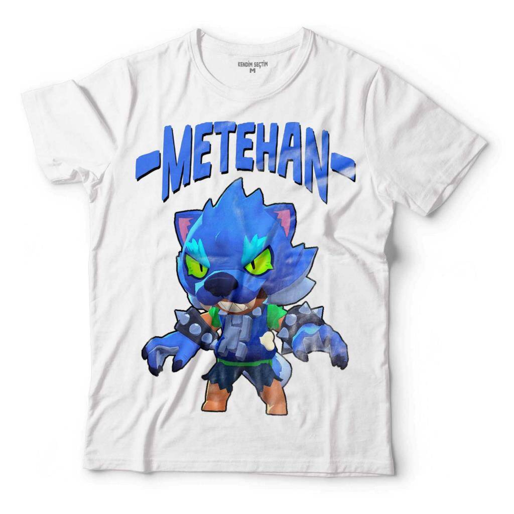 BRAWL STARS WEREWOLF WERE WOLF LEON KİŞİYE İSME ÖZEL ÇOCUK TİŞÖRT - 1
