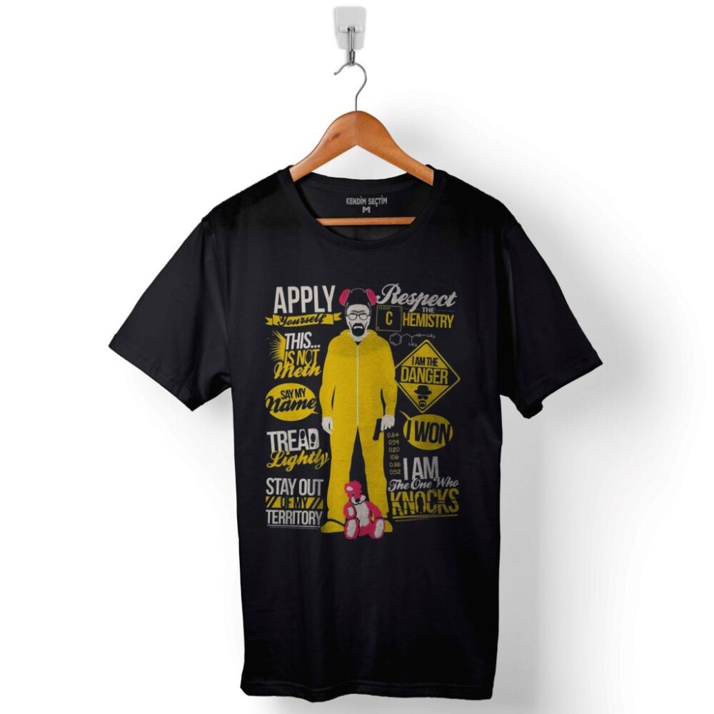 Breaking Bad Apply Respect Baskılı Tişört Unisex T-Shirt - 1
