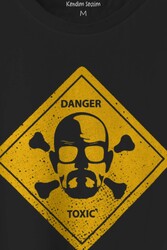 Breaking Bad Dizi Movie Tehlike Baskılı Siyah T-shirt Unisex Tişört - Thumbnail
