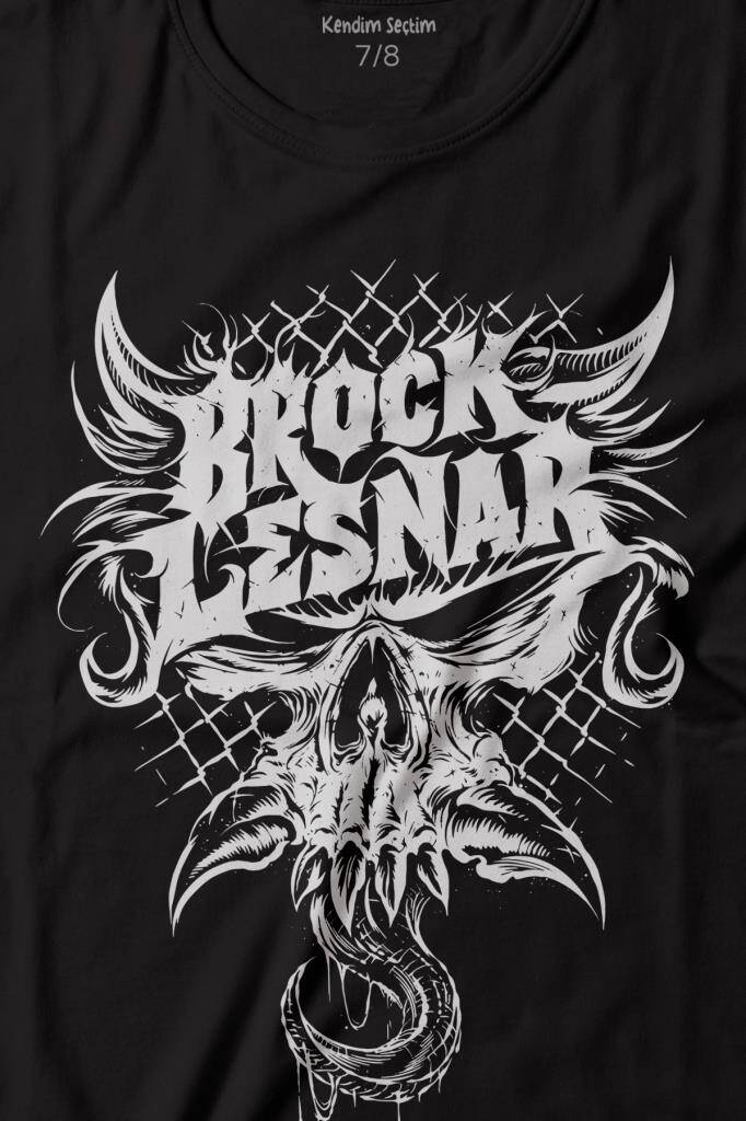 Brock Lesnar Logo WWE UFC Amerikan Güreşi Spor Baskılı Tişört Çocuk T-shirt (1)