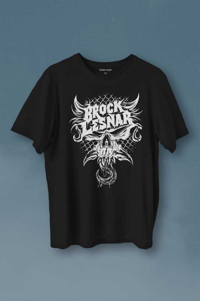 Brock Lesnar Logo Wwe Ufc Amerikan Güreşi Spor Baskılı Tişört Unisex T-Shirt - 1