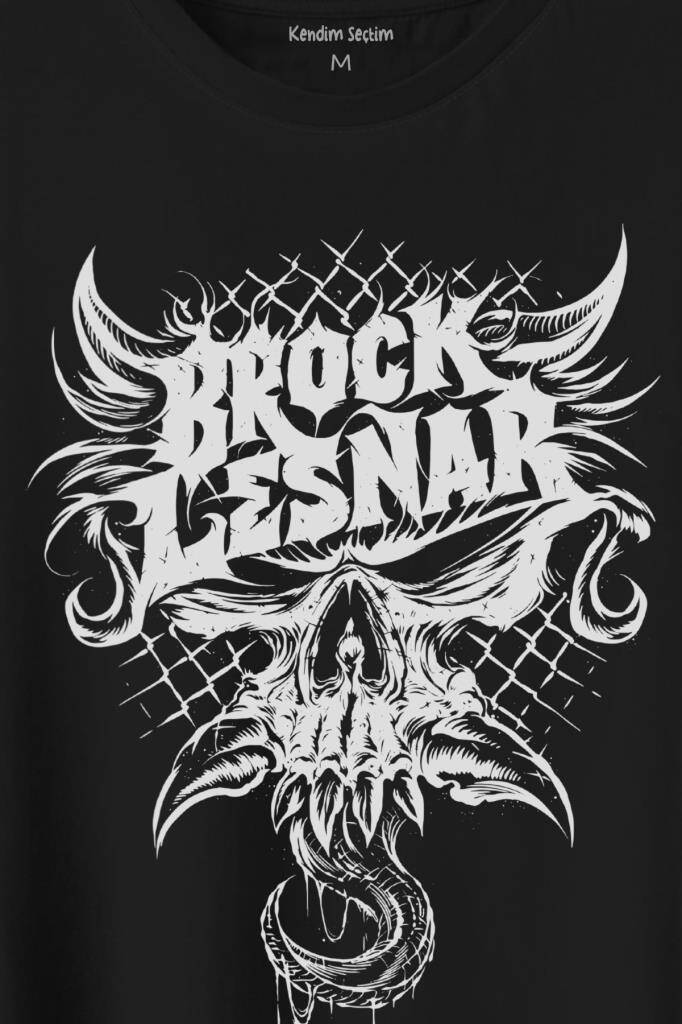 Brock Lesnar Logo Wwe Ufc Amerikan Güreşi Spor Baskılı Tişört Unisex T-Shirt (1)