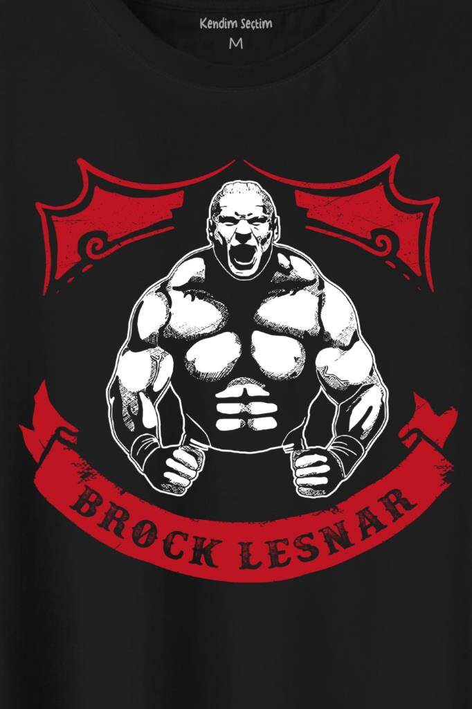 Brock Lesnar Logo Wwe Ufc Amerikan Güreşi Spor Baskılı Tişört Unisex T-Shirt (1)