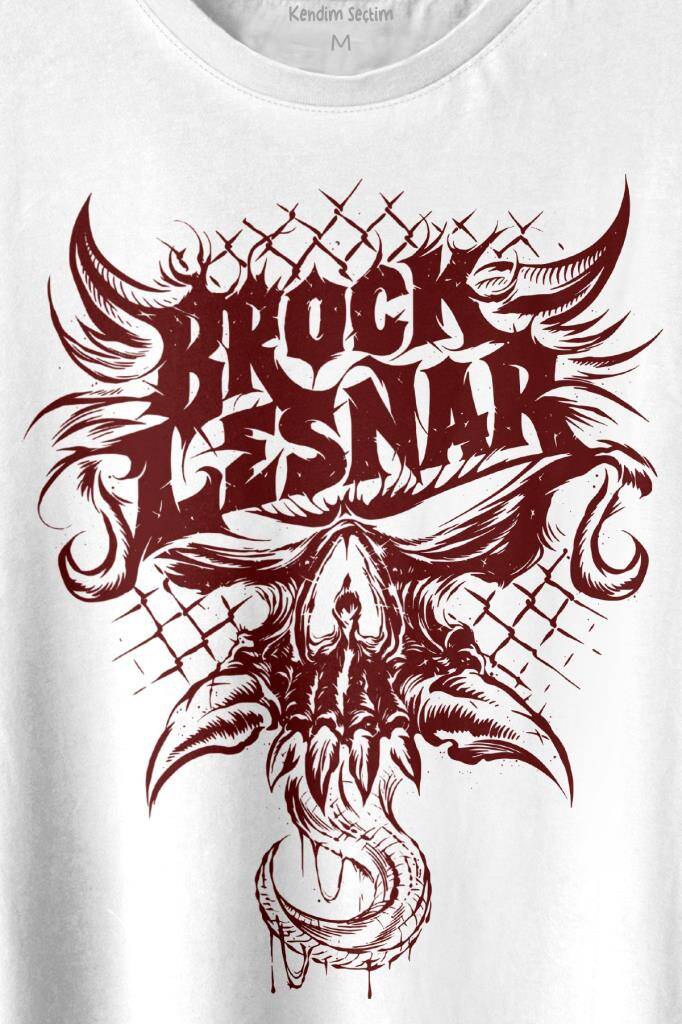 Brock Lesnar Logo WWE UFC Amerikan Güreşi Spor Baskılı Tişört Unisex T-shirt (1)