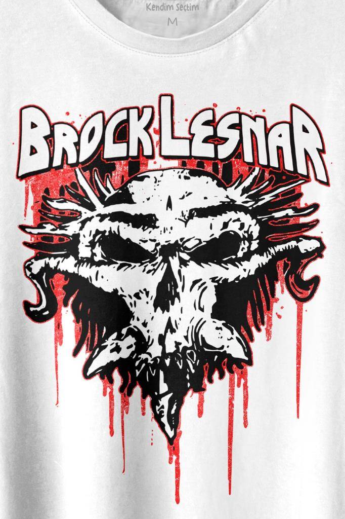Brock Lesnar Logo WWE UFC Amerikan Güreşi Spor Baskılı Tişört Unisex T-shirt (1)