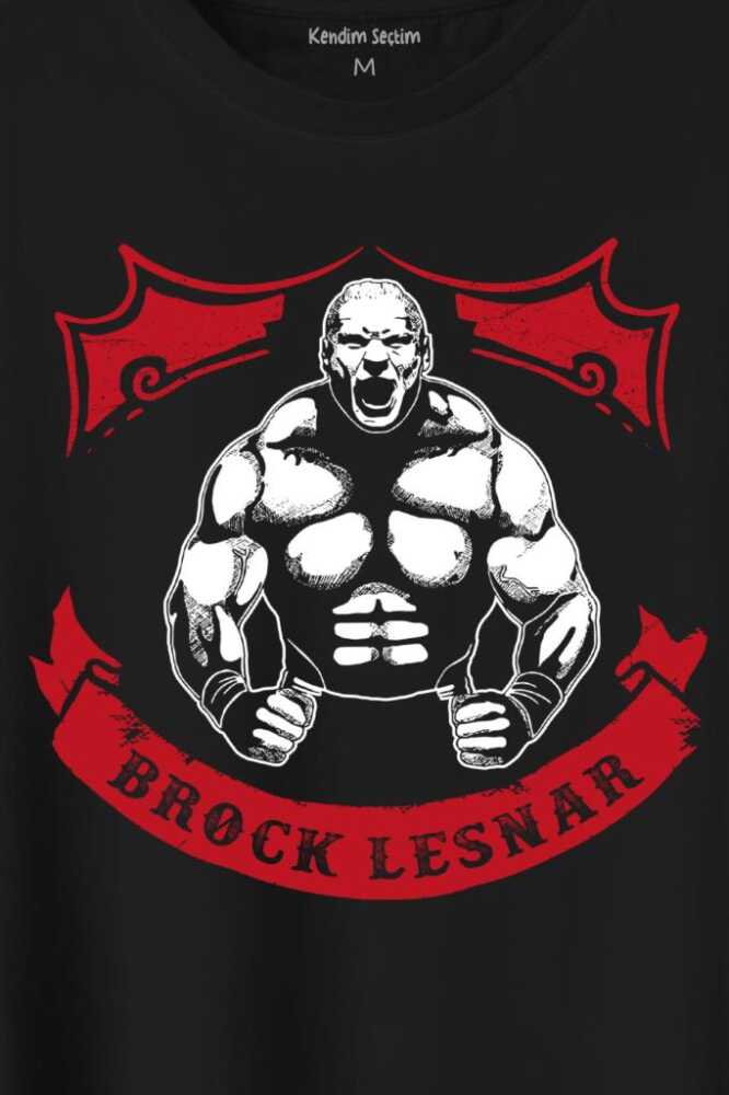 Brock Lesnar Logo Wwe Ufc Amerikan Güreşi Spor Baskılı Tişört Unisex T-Shirt (1)