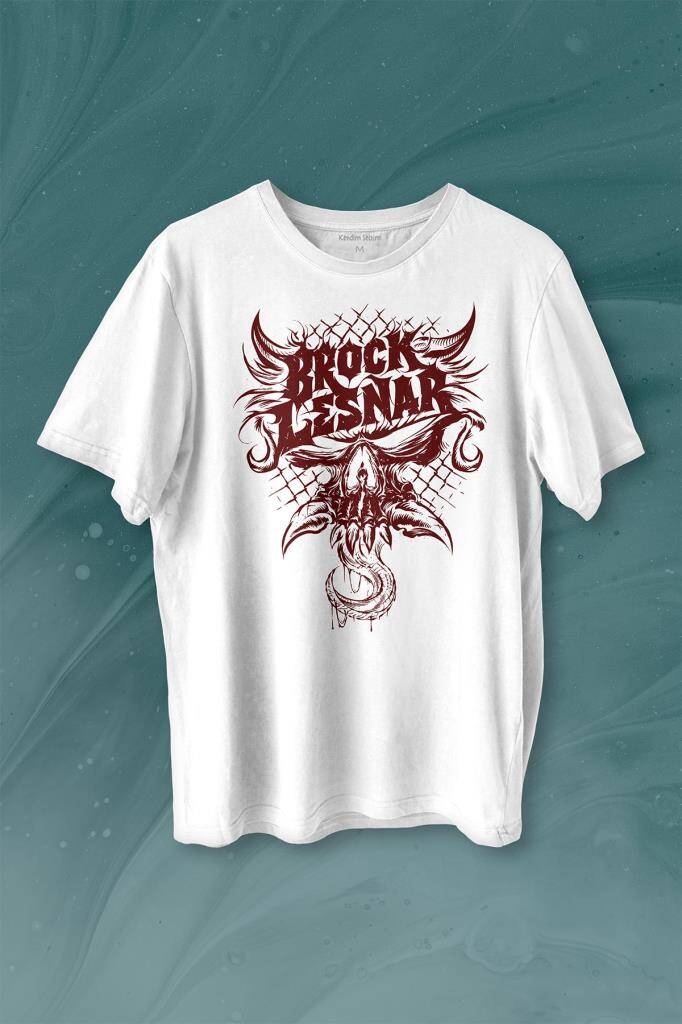 Brock Lesnar Logo WWE UFC Amerikan Güreşi Spor Baskılı Tişört Unisex T-shirt - 1