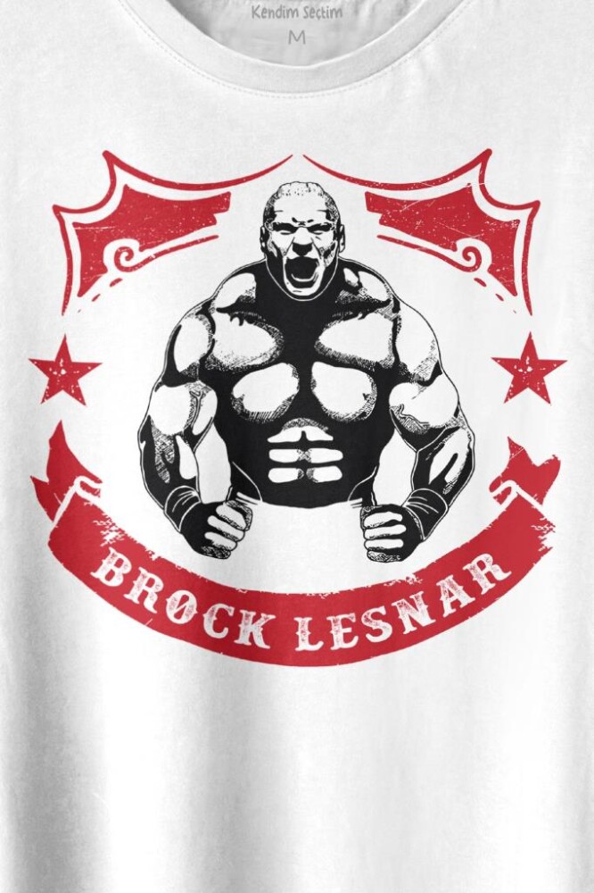 Brock Lesnar Logo WWE UFC Amerikan Güreşi Spor Baskılı Tişört Unisex T-shirt - 2