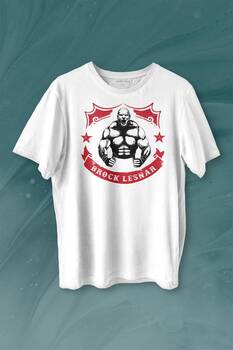Brock Lesnar Logo WWE UFC Amerikan Güreşi Spor Baskılı Tişört Unisex T-shirt - 1