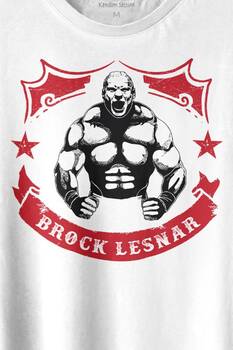 Brock Lesnar Logo WWE UFC Amerikan Güreşi Spor Baskılı Tişört Unisex T-shirt - 2