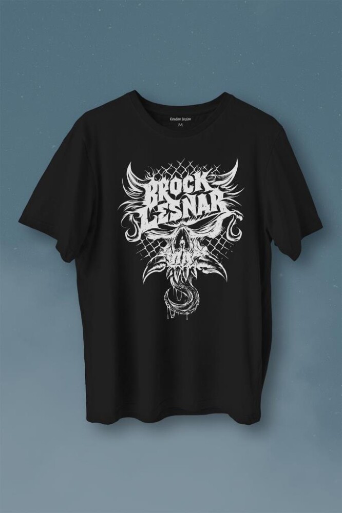 Brock Lesnar Logo Wwe Ufc Amerikan Güreşi Spor Baskılı Tişört Unisex T-Shirt - 1