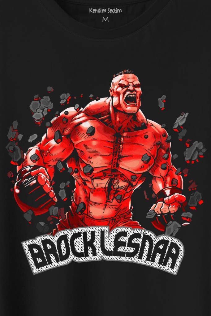Brock Lesnar Wwe Ufc Amerikan Güreşi Spor Baskılı Tişört Unisex T-Shirt (1)