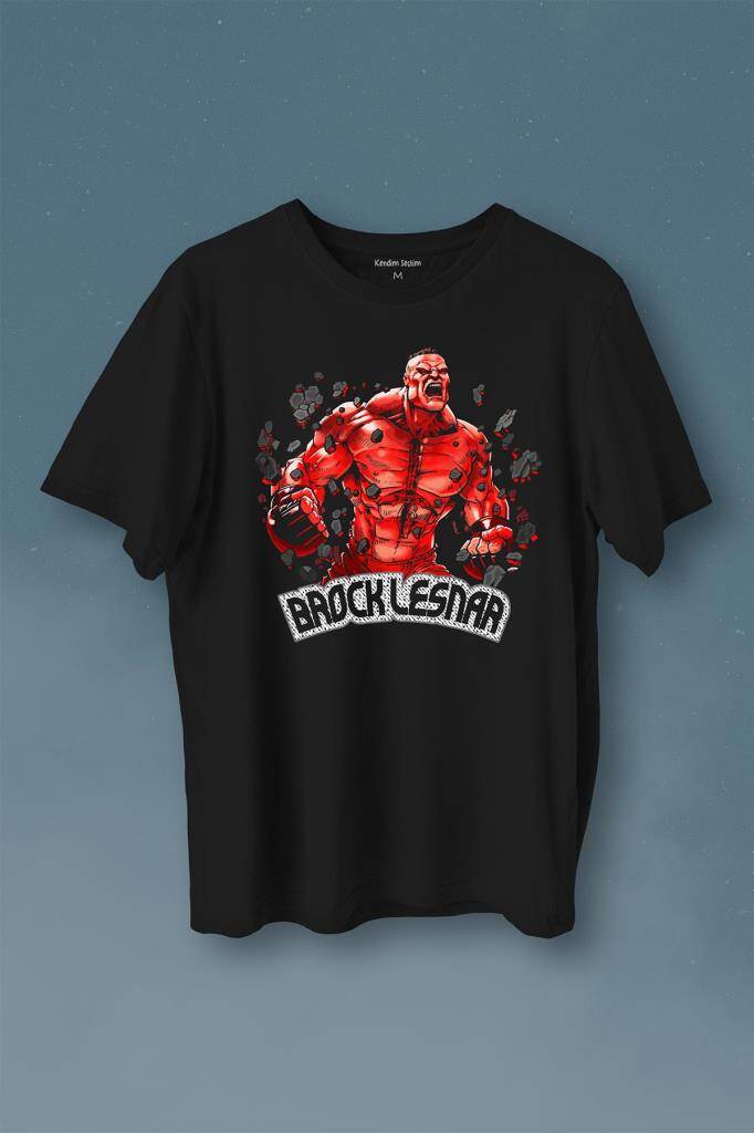 Brock Lesnar Wwe Ufc Amerikan Güreşi Spor Baskılı Tişört Unisex T-Shirt - 1