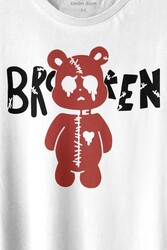 Broken Bear Mutsuz Ayıcık Baskılı Tişört Unisex T-shirt - 2