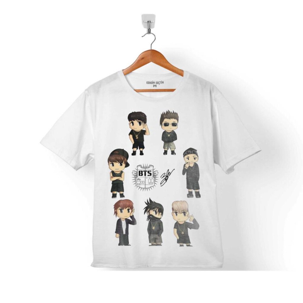 BTS BANGTAN BOY ALL CHARACTERS 2 ÇOCUK TİŞÖRT - 1
