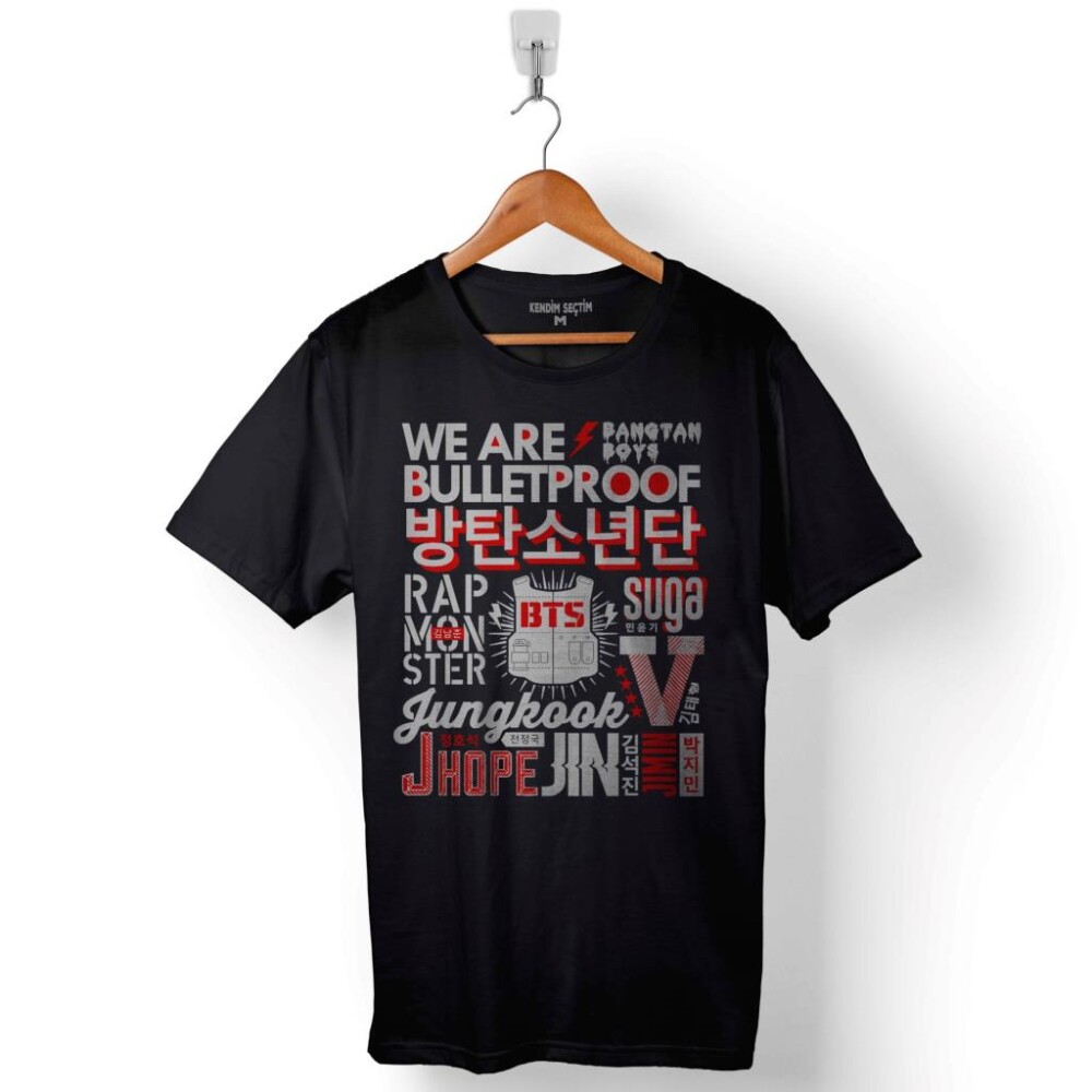 Bts Bangtan Boys Collage Camıseta Baskılı Tişört Unisex T-Shirt - 1