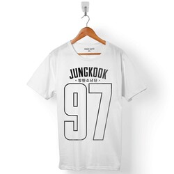 BTS BANGTAN BOYS JUNKOOK 97 LOGO ERKEK TİŞÖRT - 1
