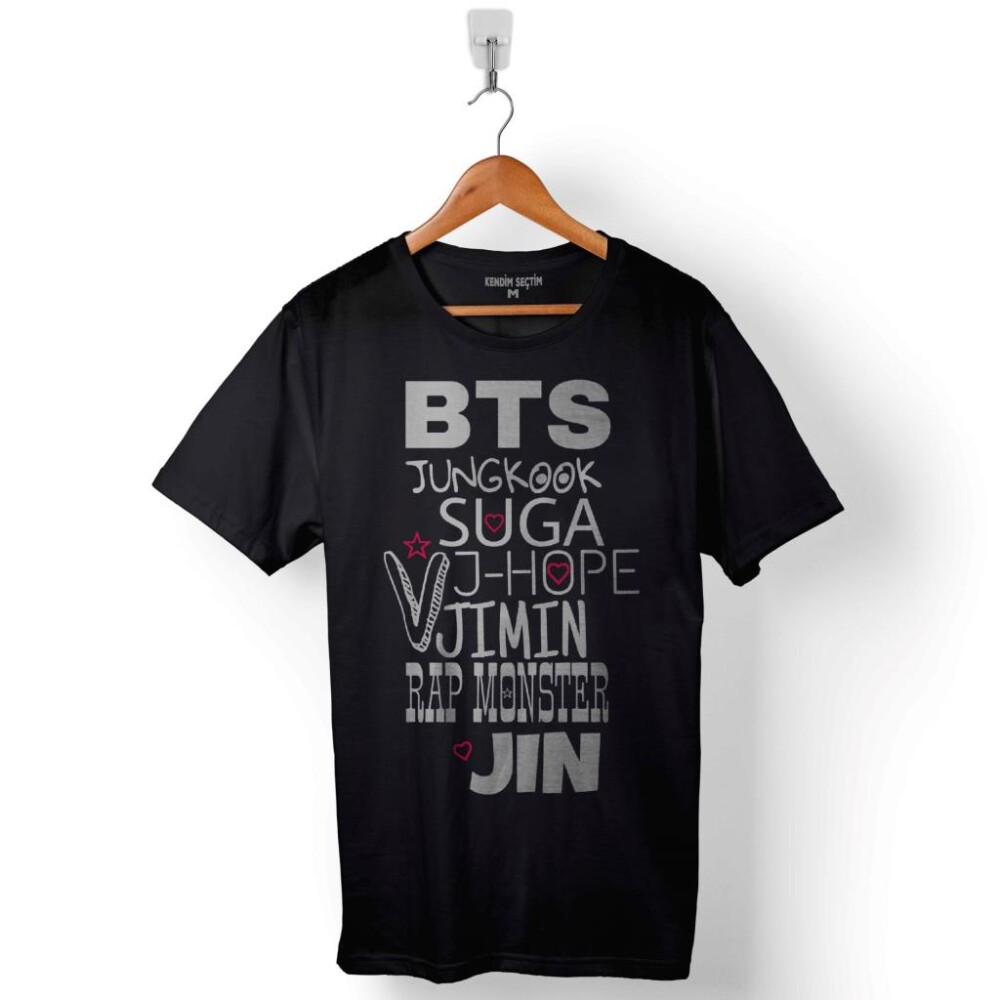 Bts Bangtan Boys Junkook Suga Jimin Baskılı Tişört Unisex T-Shirt - 1