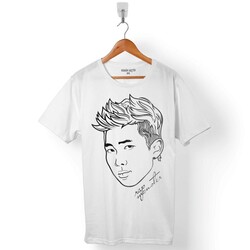 BTS BANGTAN BOYS RAP MONSTER LOGO ERKEK TİŞÖRT - 1