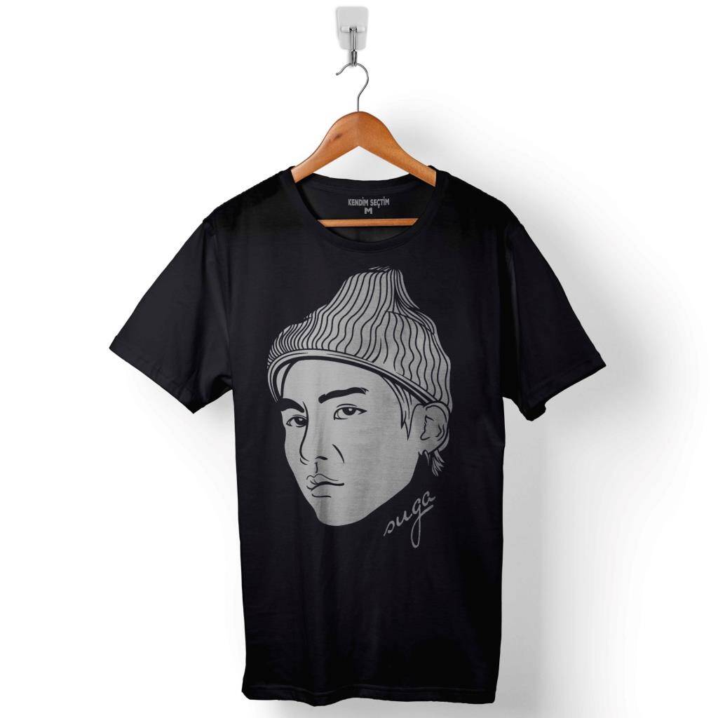 Bts Bangtan Boys Read Suga Logo Baskılı Tişört Unisex T-Shirt - 1