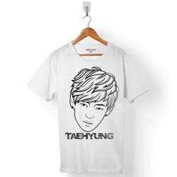 BTS BANGTAN BOYS TAEHYUNG LOGO ERKEK TİŞÖRT - 1