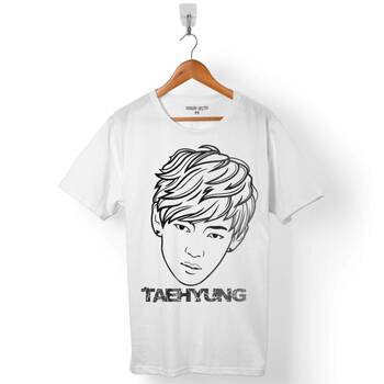 BTS BANGTAN BOYS TAEHYUNG LOGO ERKEK TİŞÖRT - 1