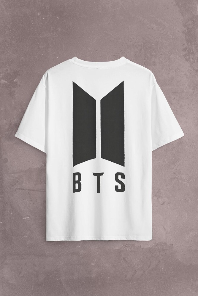 Beyaz Unisex T-Shirt Bts Bangtan Boys Jimin 1995 95 Jhope 94 Sırt Ön Baskılı Oversize Tişört (1)