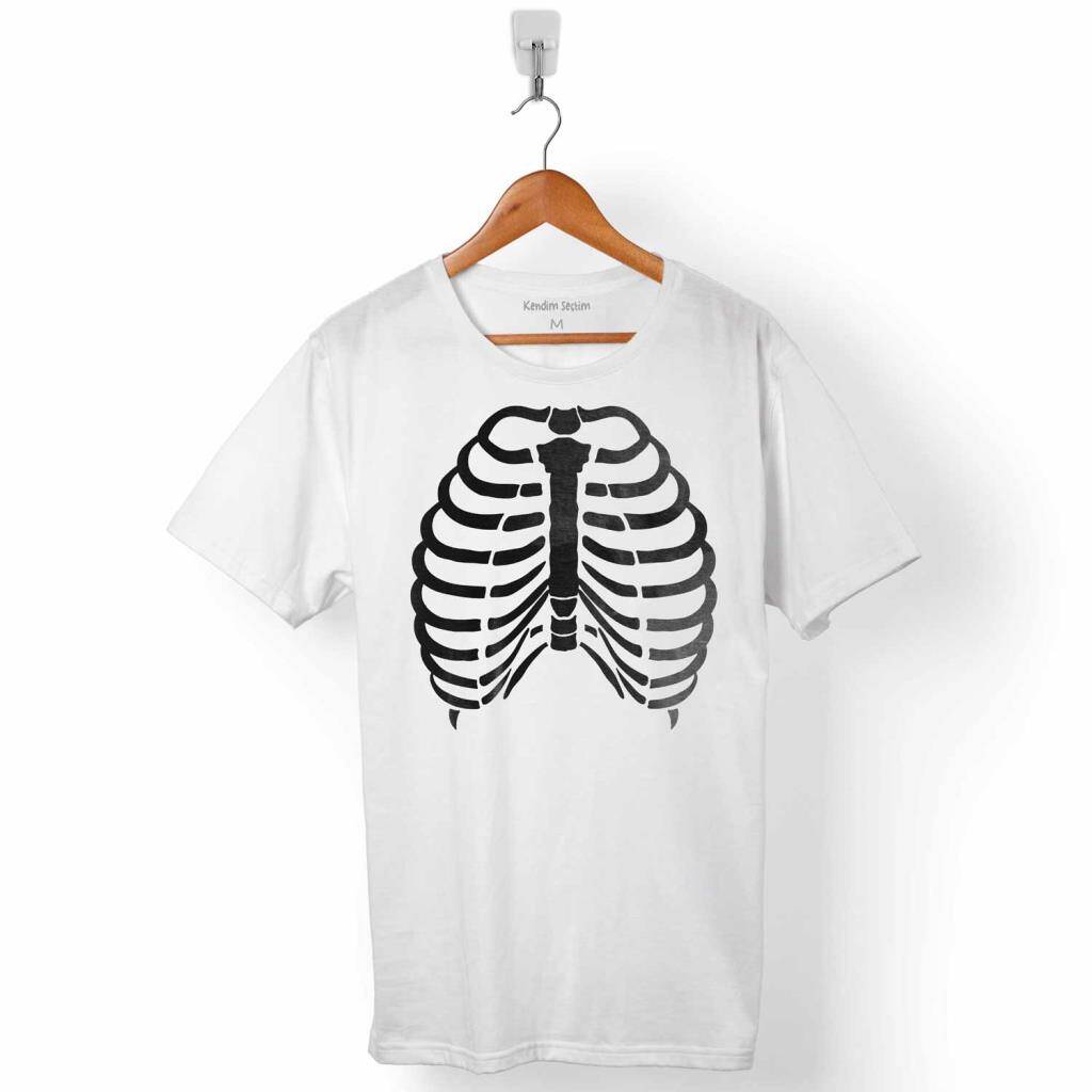 CADILAR BAYRAMI İSKELET HALLOWEEN ERKEK TİŞÖRT - 1
