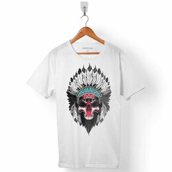 CALAVERA INDIA HİNDİSTAN KURU KAFA SKULL ERKEK TİŞÖRT - 1