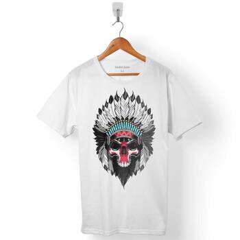 CALAVERA INDIA HİNDİSTAN KURU KAFA SKULL ERKEK TİŞÖRT - 1