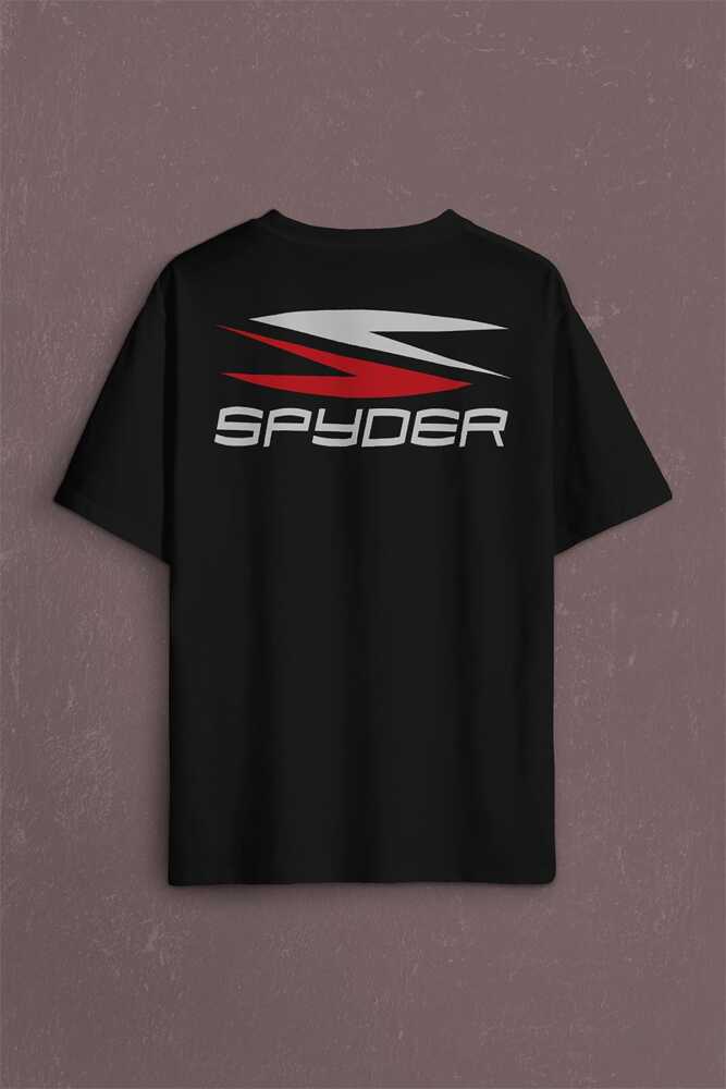 Can-Am Spyder Bombardıier Roadster Örümcek Canam Sırt Ön Baskılı Oversize Tişört Unisex T-Shirt - 2