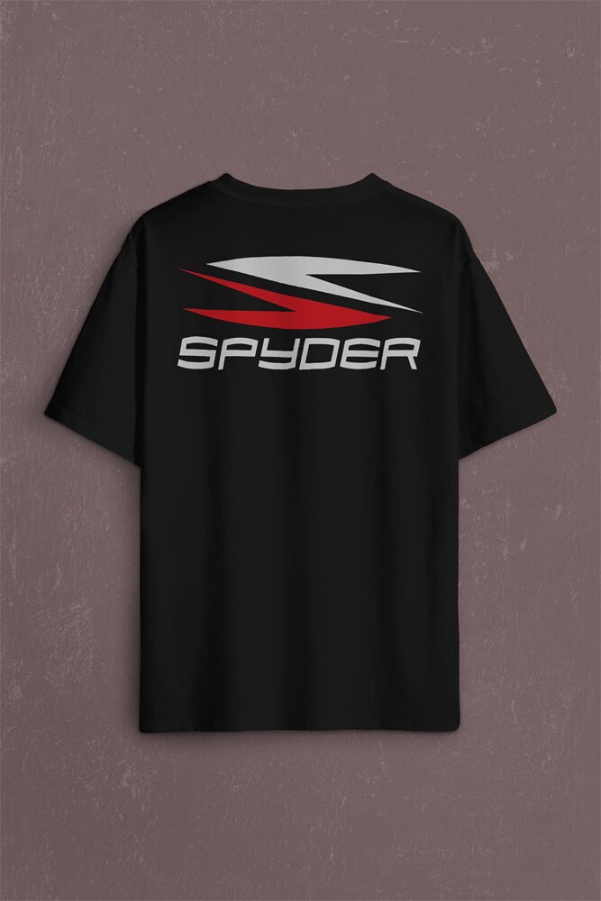 Can-Am Spyder Bombardıier Roadster Örümcek Canam Sırt Ön Baskılı Oversize Tişört Unisex T-Shirt - 2