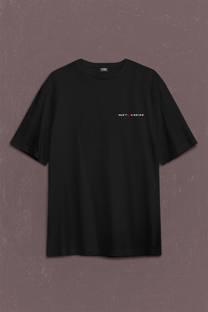 Can-Am Spyder Bombardıier Roadster Örümcek Sırt Ön Baskılı Oversize Tişört Unisex T-Shirt OVR12S1181 - 1
