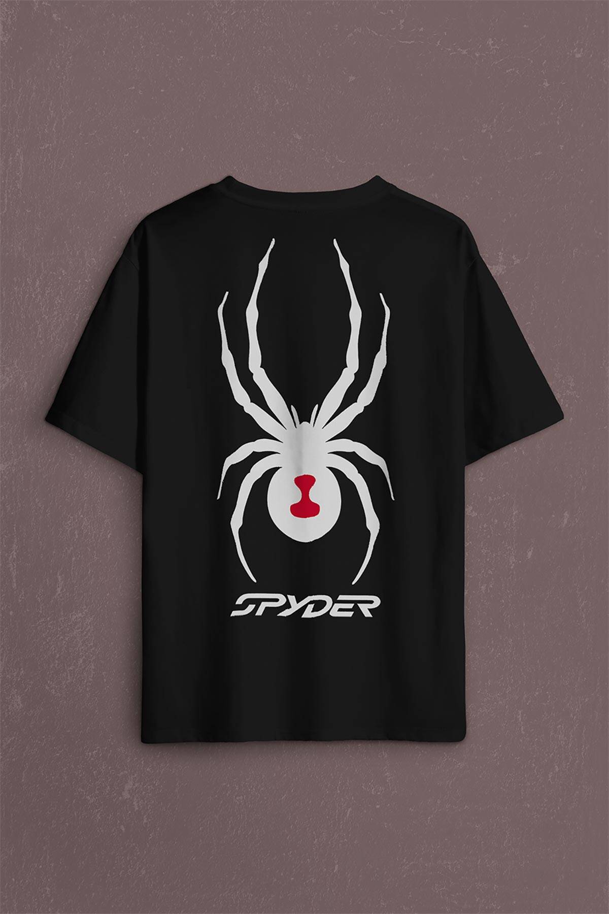 Can-Am Spyder Bombardıier Roadster Örümcek Sırt Ön Baskılı Oversize Tişört Unisex T-Shirt OVR12S1181 - 2