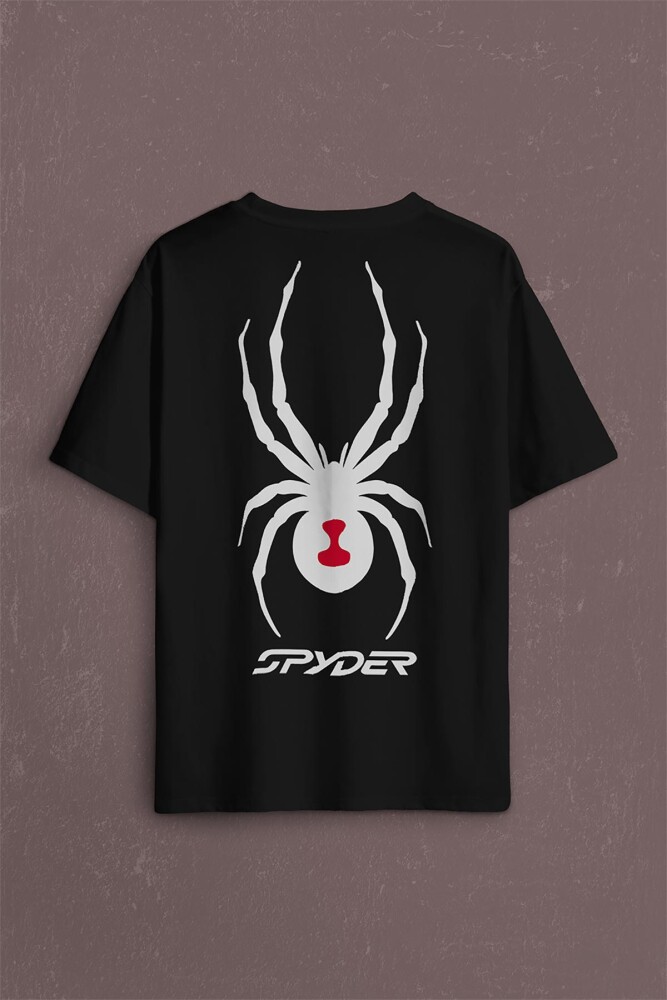 Can-Am Spyder Bombardıier Roadster Örümcek Sırt Ön Baskılı Oversize Tişört Unisex T-Shirt OVR12S1181 - 2
