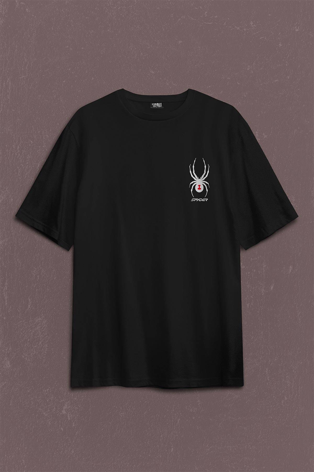 Can-Am Spyder Bombardıier Roadster Örümcek Sırt Ön Baskılı Oversize Tişört Unisex T-Shirt OVR12S1180