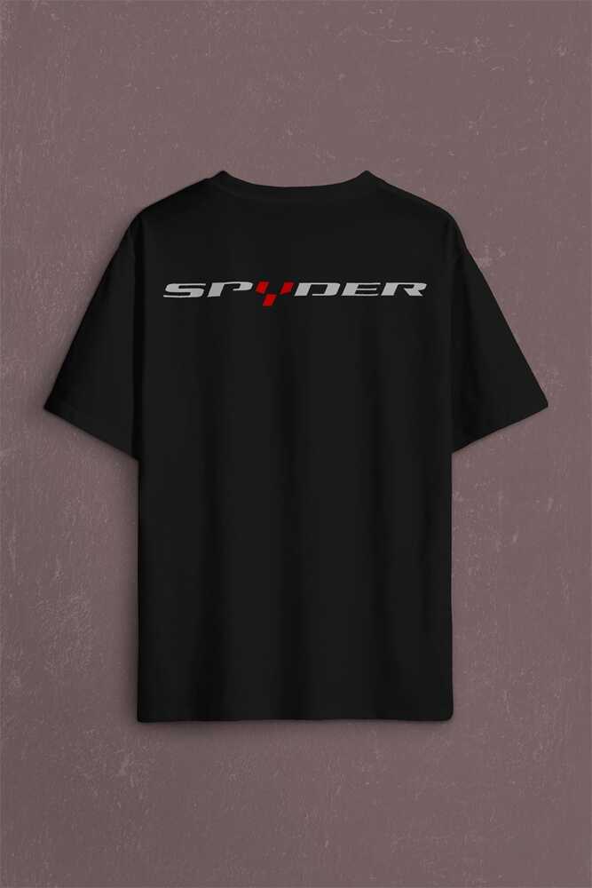 Can-Am Spyder Bombardıier Roadster Örümcek Sırt Ön Baskılı Oversize Tişört Unisex T-Shirt OVR12S1180 - 2