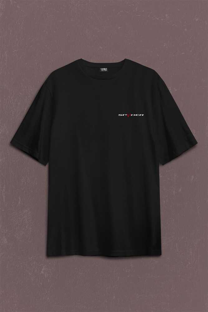 Can-Am Spyder Bombardıier Roadster Örümcek Sırt Ön Baskılı Oversize Tişört Unisex T-Shirt OVR12S1181 - 1