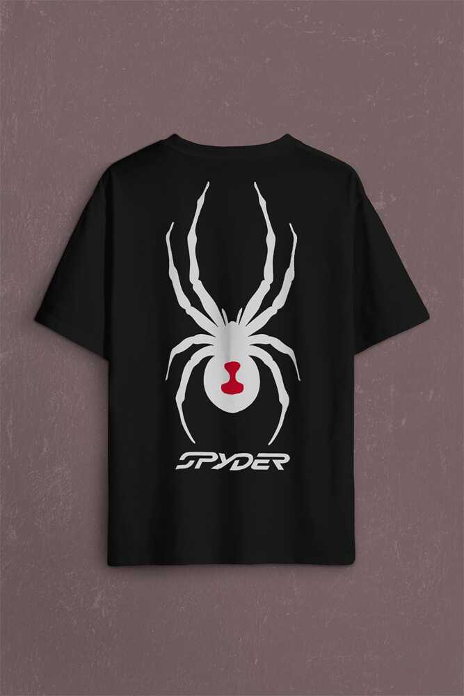Can-Am Spyder Bombardıier Roadster Örümcek Sırt Ön Baskılı Oversize Tişört Unisex T-Shirt OVR12S1181 - 2