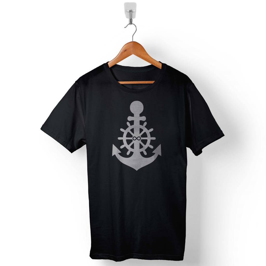 Çapa Yelken Sonsuzluk Anchor Çift Sevgili Baskılı Tişört Unisex T-Shirt - 1