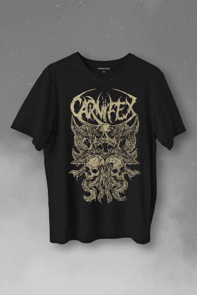 Carnifex Rock Ghotic Black Metal Death Music Müzik Baskılı Tişört Unisex T-Shirt - 1