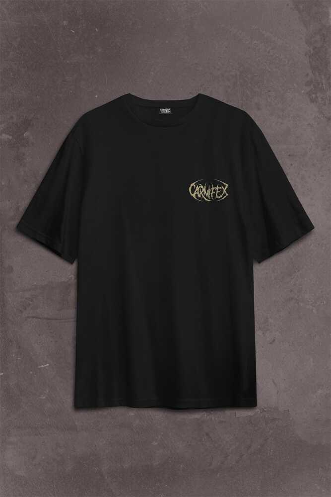 Carnifex Rock Ghotic Black Metal Death Music Müzik Sırt Ön Baskılı Oversize Tişört Unisex T-Shirt