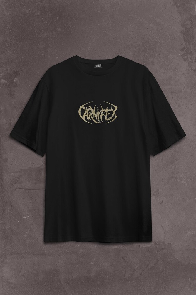 Gothic Oversize Tişört Carnifex Rock Black Metal Death Music Müzik Sırt Ön Baskılı - 2