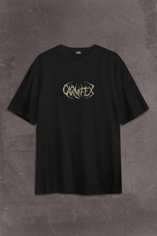 Gothic Oversize Tişört Carnifex Rock Black Metal Death Music Müzik Sırt Ön Baskılı (1)