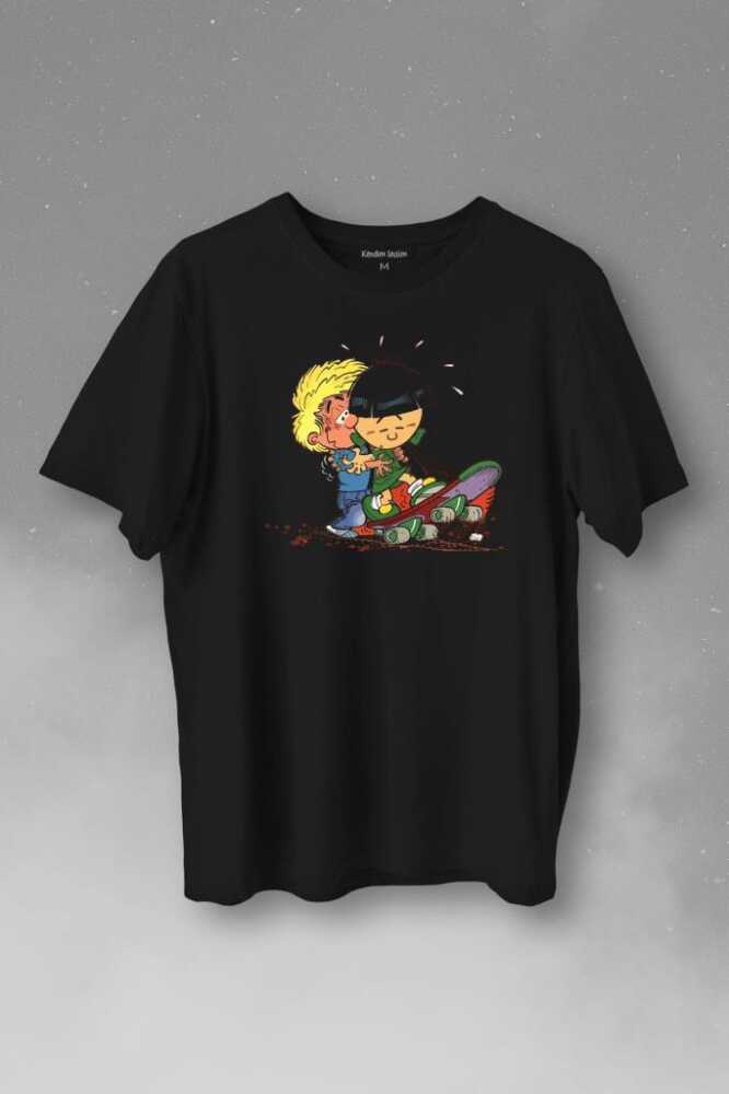 Cedric Chen Cauvin Skate Baskılı Tişört Unisex T-Shirt - 1