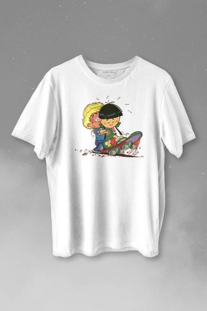 Cedric Chen Cauvin Skate Baskılı Tişört Unisex T-shirt - 1