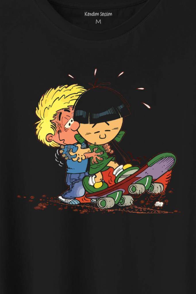 Cedric Chen Cauvin Skate Baskılı Tişört Unisex T-Shirt - 2