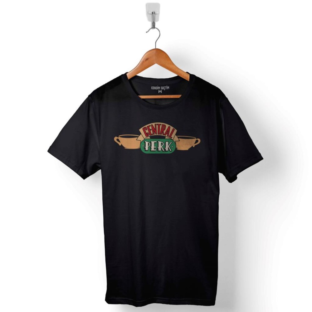 Central Perk The Friends A Place Where Meet Logo Baskılı Tişört Unisex T-Shirt - 1
